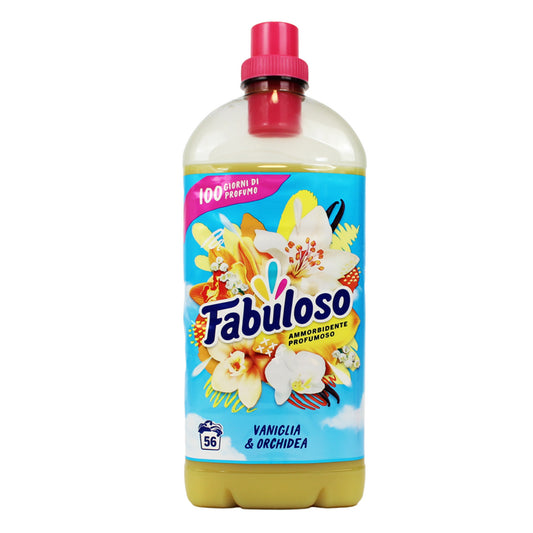 Fabuloso 56 Lavaggi Vaniglia e Orchidea – Ammorbidente per Lavatrice con Fragranza Delicata