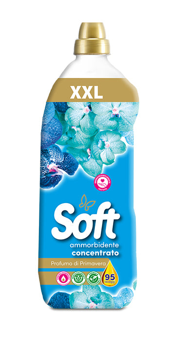 Soft XXL 95 Lavaggi Ammorbidente Concentrato 2000ml Profumo di Primavera – Ammorbidente per Lavatrice con Fragranza Fresca e Floreale