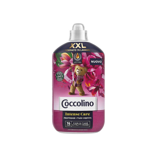 Coccolino XXL 76 Lavaggi 1750ml Intense Care Fiori di Tiaré e Frutti Rossi – Ammorbidente per Lavatrice con Fragranza Intensa