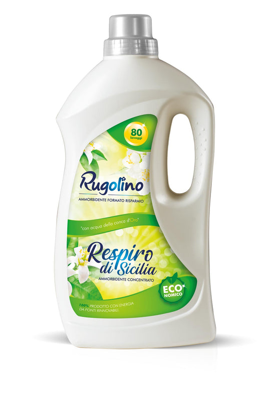 Rugolino 80 Lavaggi Ammorbidente 2L Respiro di Sicilia – Ammorbidente per Lavatrice con Fragranza Fresca e Agrumata