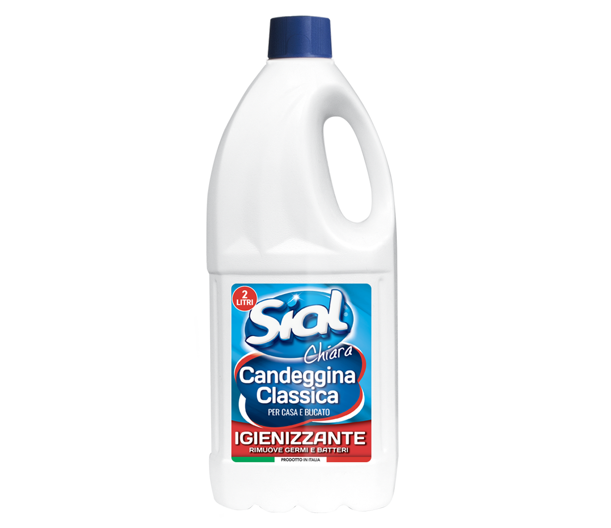 Sial Chiara Candeggina Classica 2L – Candeggina Potente per Bucato e Superfici con Effetto Sbiancante