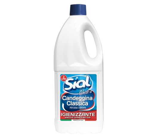 Sial Chiara Candeggina Classica 2L – Candeggina Potente per Bucato e Superfici con Effetto Sbiancante