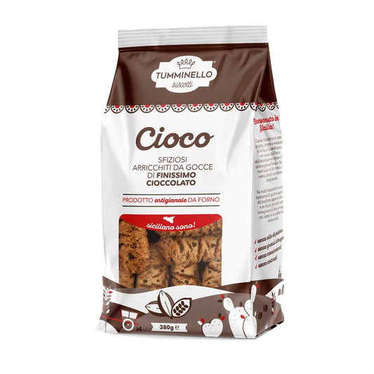 Tumminello Cioco 380 g – Biscotti con Gocce di Cioccolato Fondente