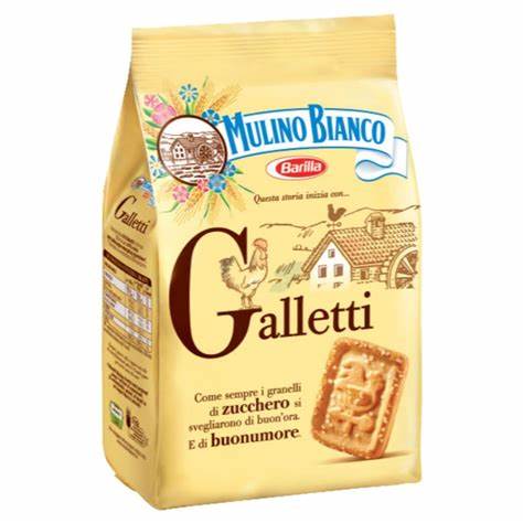 Mulino Bianco Galletti 350 g – Biscotti di Pasta Frolla con Granella di Zucchero