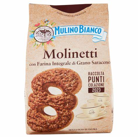 Molinetti Integrali 350 g – Biscotti con Farina Integrale e Grano Saraceno